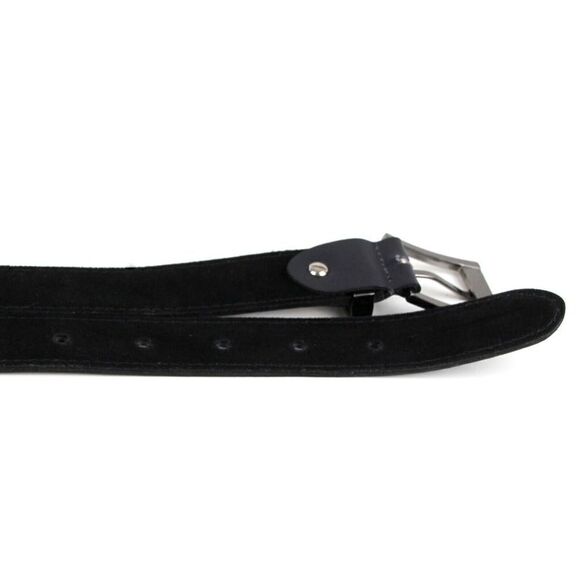 BLACK GENUINE LEATHER 1 1/8"Wd STITCHED CASUAL DRESS MEN'S BELT Sz 36-38 (*31 - Picture 11 of 11